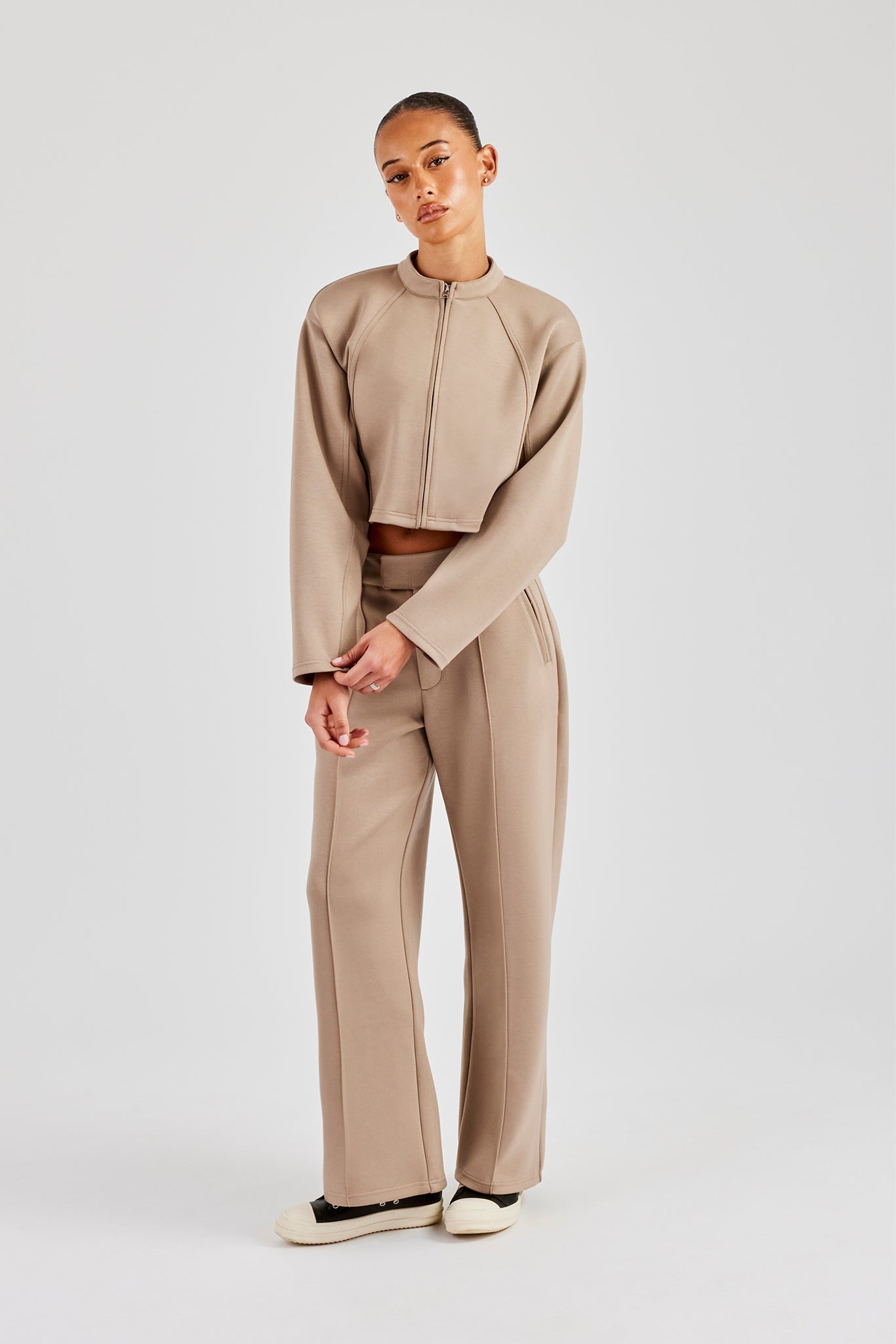 Scuba Tailored Jacket & Trouser - Taupe